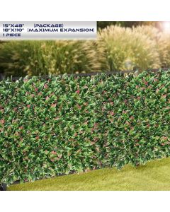 Real Scene Effect of Windscreen4less Expandable Artificial Ivy Privacy Fence Screen for Balcony Patio Outdoor Faux Ivy Fencing Panel for Backdrop Garden Backyard Home Decorations Phonita 1 Pc
