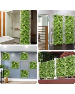 Real Scene Effect of Windscreen4less 12 Pcs 20"x20" Artificial Boxwood Panels Faux Plant Grass Green Wall Panel Decoration for Outdoor Indoor Garden Backyard (Style 15)