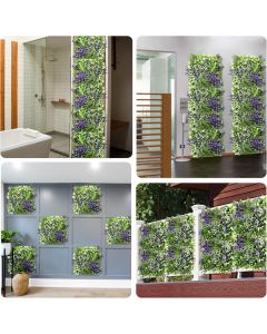 Real Scene Effect of Windscreen4less 6 Pcs 20 inch x20 inch Artificial Boxwood Panels Faux Plant Grass Green Wall Panel Decoration for Outdoor Indoor Garden Backyard (Style 14)