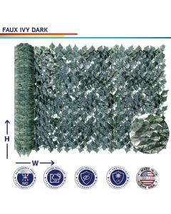 Windscreen4less Custom Size 4-6ft H x 2-60ft L Artificial Ivy Privacy Fence Wall Screen Dark Green Ivy Leaf Artificial Hedges Fence Faux Decoration for Outdoor Garden Decor