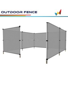 Windscreen4less Custom Size 4-6ft x 1-150ft Light Gray Fence with Poles Safety Privacy Fencing for Backyard Garden Poultry Rabbits Deer Dog Baseball Field Fence w/3-Year Warranty