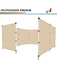 Windscreen4less Custom Size 4-6ft x 1-150ft Beige Fence with Poles Safety Privacy Fencing for Backyard Garden Poultry Rabbits Deer Dog Baseball Field Fence w/3-Year Warranty