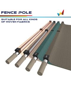 Real Scene Effect of 4 feet height Garden Fence Pole for Hard Ground