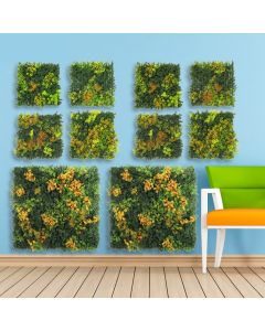 Real Scene Effect of Windscreen4less 40"x40" 3D Panel Style 7 Artificial Boxwood Hedge Topiary Plant Grass Backdrop Wall for Privacy Fence Garden Backyard Screen Outdoor Wedding Décor 30 pcs