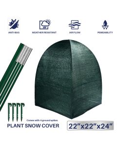 Real Scene Effect of W WINDSCREEN4LESS 22" x 22" x 24" Green Garden Cover Frost Cover Plant Blanket Cover for Sun Shrub Protector