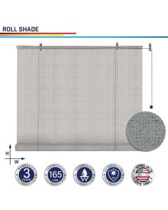 Windscreen4less Custom Exterior Roller Shade Blinds Outdoor Roll Up Shade with 90% UV Protection Privacy for Deck Backyard Gazebo Pergola Balcony Patio Porch Carport 4-8ft W x 5-15ft H Light Gray 165GSM (3 Year Warranty)
