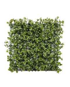 Windscreen4less 20"x20" 3D Olive Reineckea Carnea Panel Artificial Boxwood Hedge Topiary Plant Grass Backdrop Wall for Privacy Fence Garden Backyard Screen Outdoor Wedding Décor 1 pc