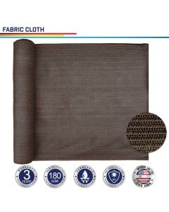 Windscreen4less Custom Size 6-12ft x 1-300ft Brown Sunblock Shade Cloth,95% UV Block Shade Fabric Roll (3 Year Warranty)