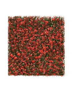Windscreen4less 20"x20" Red Buxus Panel Artificial Boxwood Hedge Topiary Plant Grass Backdrop Wall for Privacy Fence Garden Backyard Screen Outdoor Wedding Décor 30 pcs