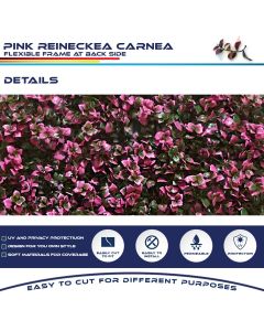 Real Scene Effect of Windscreen4less 20"x20" Reineckea Carnea Pink Panel Artificial Boxwood Hedge Topiary Plant Grass Backdrop Wall for Privacy Fence Garden Backyard Screen Outdoor Wedding Décor 12 pcs