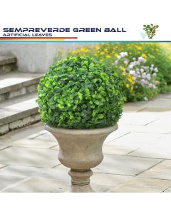 Real Scene Effect of 11 Inch Artificial Topiary Ball Faux Boxwood Plant for Indoor/Outdoor Garden Wedding Decor Home Decoration, Sempreverde Green 3 Pieces