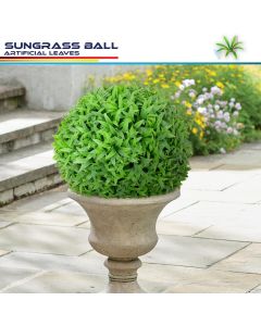 Real Scene Effect of 8 Inch Artificial Topiary Ball Faux Boxwood Plant for Indoor/Outdoor Garden Wedding Decor Home Decoration, Sungrass Green 2 Pieces