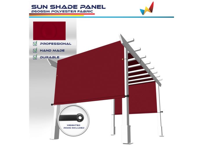 Red custom size 3-14ft x 4-40ft with grommets sun shade