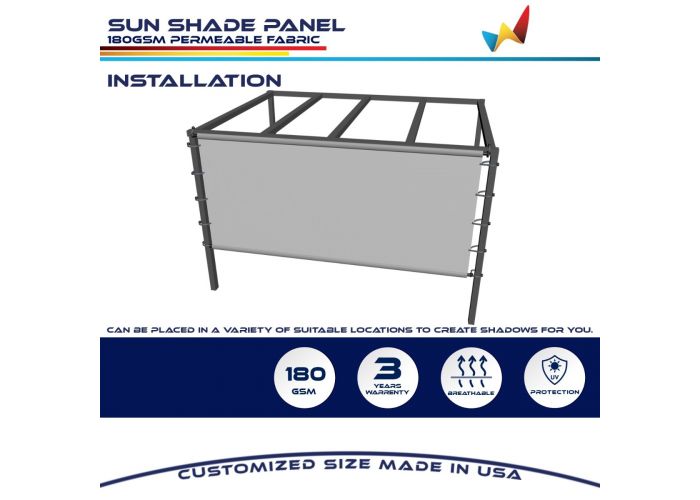 Brown 8ft x 12ft 180GSM polyethylene 90% UV Block sun shade panel