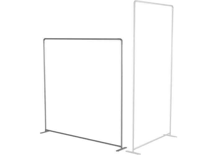 Windscreen4less Size 6’x6’ Free Stand Backdrops Room Divider Partition Frame Stainless Steel Banner Poster Holder for Privacy Screen Background Events Party Birthday Adjustable