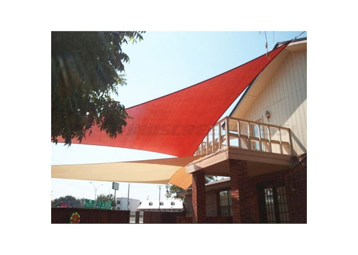 Custom Size Red Right Triangle Sun Shade Sail Outdoor Canopy Awning W/6 in Kit