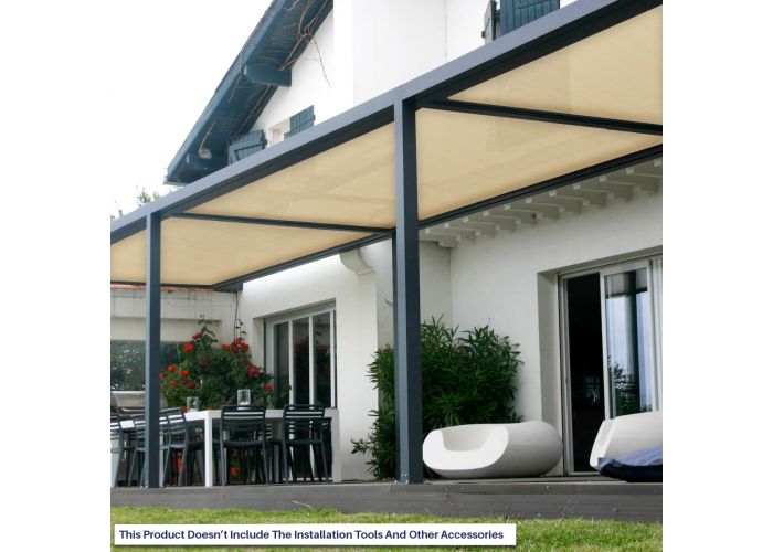 Beige 8ft X 26ft Polyethylene 160gsm 90 Uv Block Shade Fabric Roll Windscreen4less - Patio Shade Fabric Roll Beige 8ft X 26ft Polyethylene 160gsm 90 Uv Block Shade Fabric Roll Windscreen4less - Patio Shade Fabric Roll
