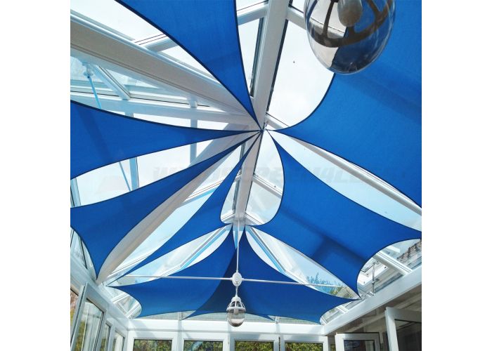 Blue 10ft x 15ft 180GSM polyethylene sun shade sail canopy