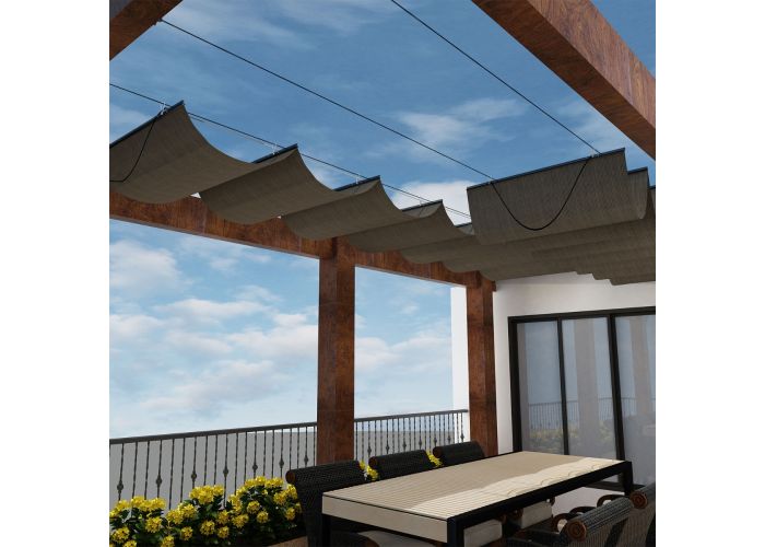 Retractable deals shade sail