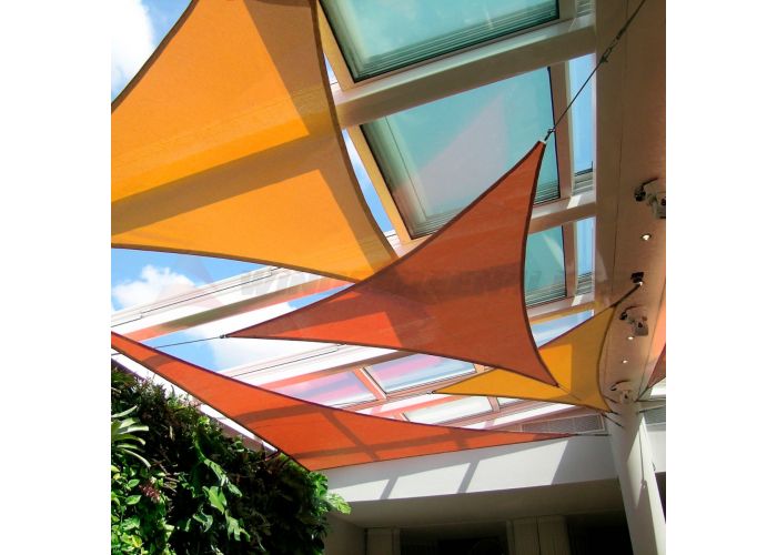 Orange 12ft x 12ft x 12ft 180GSM Polyethylene Sun Shade Sail Canopy Windscreen4less