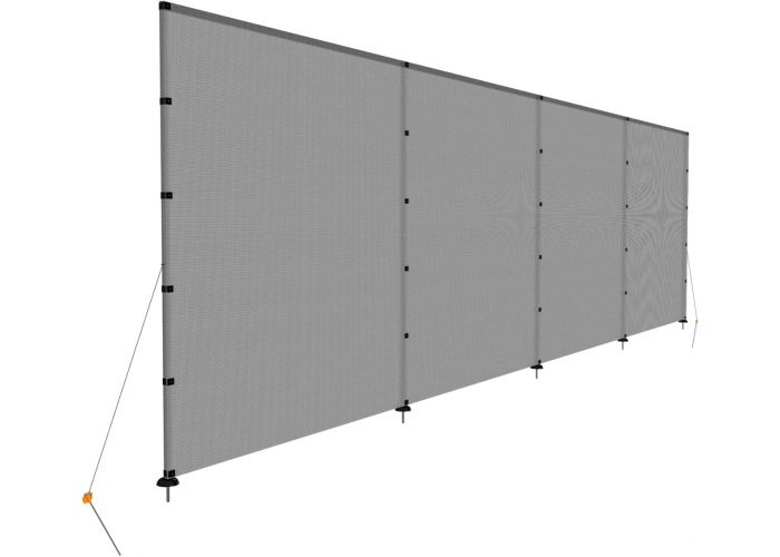 gray 6ft x 24ft garden fence mesh netting temporary fencing roll