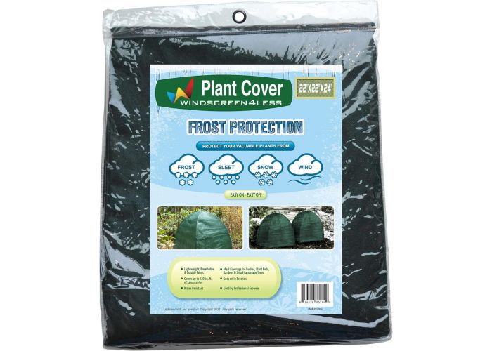 W WINDSCREEN4LESS 22" x 22" x 24" Green Garden Cover Frost Cover Plant Blanket Cover for Sun Shrub Protector