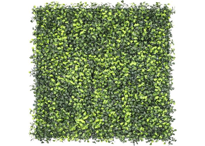 Windscreen4less 20"x20" 1 pc Artificial Boxwood Panel with Cover Back Hedge Topiary Plant Grass Backdrop Wall Privacy Fence Screen for Indoor Outdoor Garden Backyard Wedding Decor