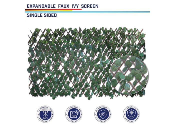 Artificial Leaf Faux Ivy Expandable/Stretchable Privacy Fence Screen