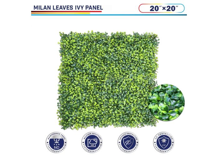 Artificial Faux Ivy Leaf Decorative Fence Screen 20'' x 20" 