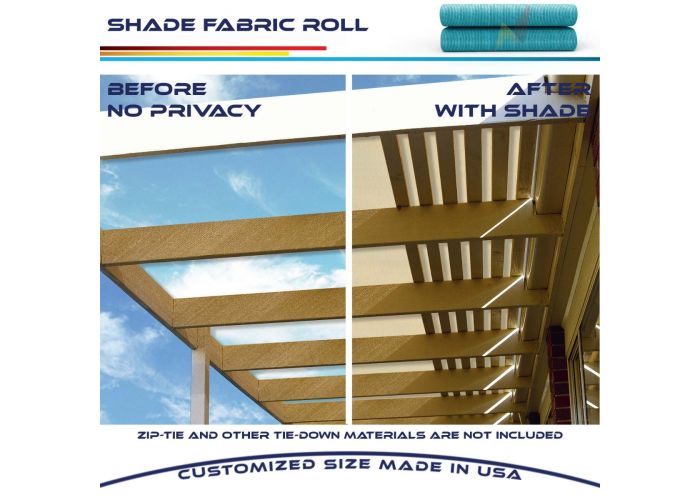 Turquoise Customize 12FT DIY Fabric Roll Shade Cloth Fence Windscreen Privacy UV 