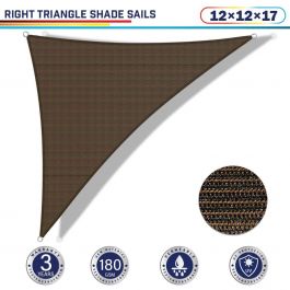 Windscreen4less Brown 161616 SunShade Sail Patio Outdoor BlockTop Cover Triangle 