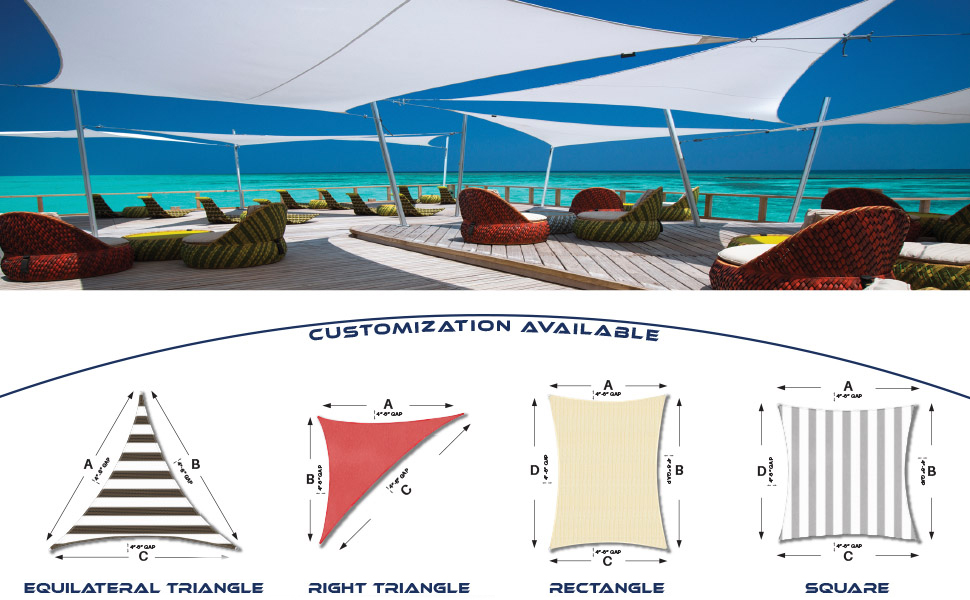 customize sun shade sail